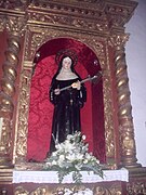 Venerada imagen de Santa Rita de Casia.