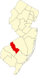 State map highlighting Camden County