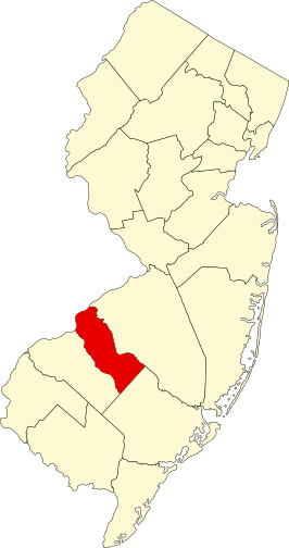 Locatie van Camden County in New Jersey