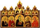 Madonna and Child with saints polyptych]], Duccio, Tempera dan emas pada kayu, 1311–1318