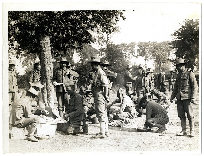 File:Gurkhas preparing & cooking food (St Floris, France). Photographer- H. D. Girdwood. (13875808623).jpg