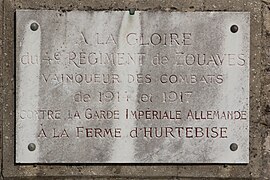 Plaque du 4e de zouaves.