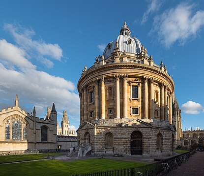 Radcliffe Camera Oxford, view from the northwest with All Souls College on the left.