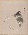 Japanese illustration of puppies