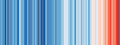 ◣ Made Ver 2 (more precise) ◢ 16:49, 8 November 2023 — 20181204 Warming stripes (global, WMO, 1850-2018) - (Ed Hawkins) (SVG)