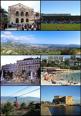 Faron tepesinden Toulon panoroması