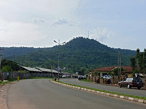 A view of mountain patti in motorway road. Kogi Lokoja. The History part in Nigeria. The road to lord fedrick house patti lukongi. Mountain of doves