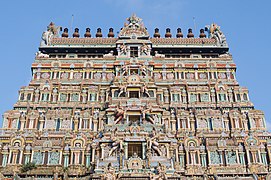 Nataraja Temple gopuram artwork in Chidambaram, Tamil Nadu.jpg