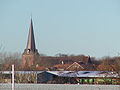 Der Otterndorfer "Bauerndom". Von weitem ist die Größe der Kirche zu erkennen