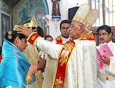 Crowning during a Nasrani wedding in the Syro-Malabar Catholic Church