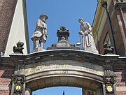 Sculptures on gate