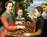 Partie d'échecs (Sofonisba Anguissola) 1555.