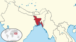 Location of Bangladesh