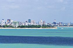 João Pessoa skyline as viewed from the sea