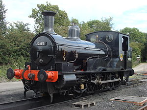 A British LSWR 0298 "Beattie" well tank formerly used on suburban services in London