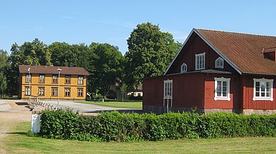 Infanterilägret, Förläggningsbyggnader i Ljungbyhed.