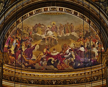 The History of Christianity fresco by Jules-Claude Ziegler. (Choir)