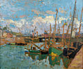 Bateaux au port, oil on carton, 46 x 55 cm