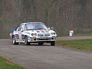 Guy Fréquelin's Manta 400 rally car driven at the Race Retro 2008.