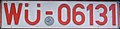 Germany, special plate (red colour, old style) for dealer's cars for test drives