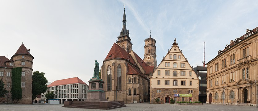 Schillerplatz (Schiller square) in Stuttgart.