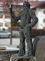 Wilder Mann-Statue in Oberstdorf