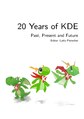 20 Years of KDE Book (PDF), cover by Timothée Giet, edited by Lydia Pintscher, President of KDE e.V.