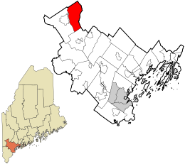 Location in Cumberland County and the state of Maine.