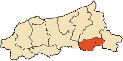 Localização do distrito dentro da província de Jijel