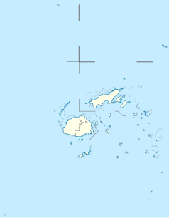 Mapa konturowa Fidżi, w centrum znajduje się punkt z opisem „Viti Levu”