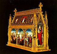 Arqueta de Santa Úrsula, pintada por Hans Memling (1489.