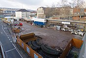 Baustelle vor dem Wagenburgtunnel