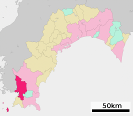 Situering van Sukumo in de prefectuur Kōchi