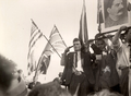 Image 77Nicolae Ceaușescu and others welcome the Red Army as it enters Bucharest on 30 August 1944. (from History of Romania)