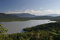 Mendenhall Valley, looking over the lake toward the airport. Taken from the West Glacier Trail. August, 2004