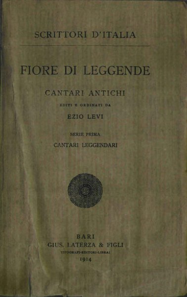 File:AA. VV. – Fiore di leggende, Cantari antichi, 1914 – BEIC 1818672.djvu