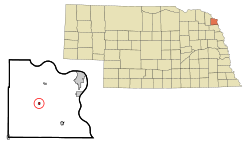 Location of Hubbard, Nebraska