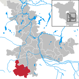 Läget för kommunen Heideblick i Landkreis Dahme-Spreewald