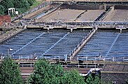 Water treatment plant using the slow sand filter technology to treat raw water