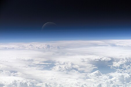 Earth's blue halo when seen from space