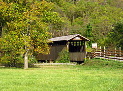 Old Bedford Village Covered Bridge in Bedford Township