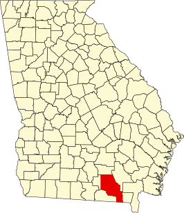 Locatie van Clinch County in Georgia