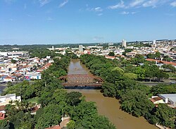 Mogi Guaçu in January of 2020 seen from the river.