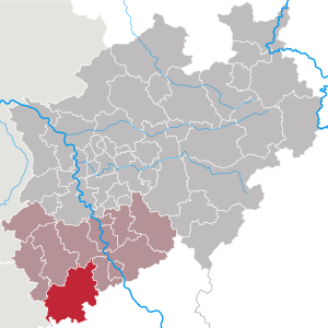 situo de la distrikto ene de Nordrejn-Vestfalio