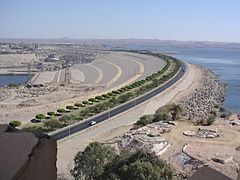 Die Aswan High-dam in Egipte