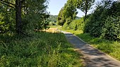 Der Brehmbachtalradweg am Bahnhof Dittwar