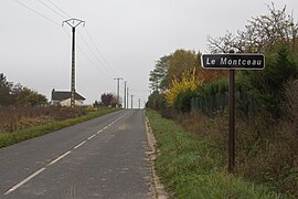 Entrée du hameau du Monceau.