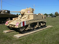 Egy M3 Stuart az aberdeeni United States Army Ordnance Museum-ban, 2007-ben