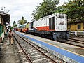 Kereta api Sibinuang saat tiba di Stasiun Pariaman