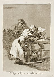 Capricho No. 78: Despacha, que despiertan (Rapide, ili vekas)